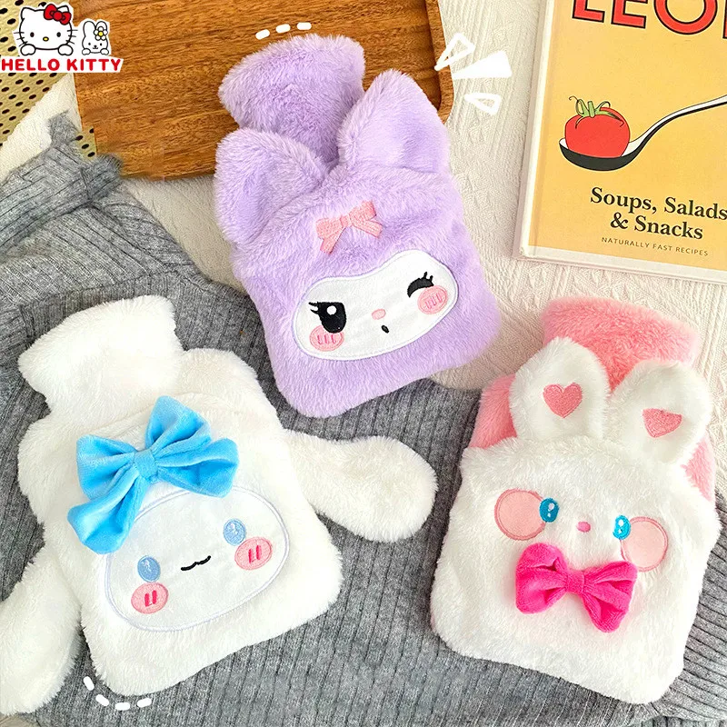 

Kawaii Sanrio плюшевая сумка для горячей воды мультфильм Kuromi Cinnamoroll плюшевая кукла набивная кукла для разогрева зимой Доступные подарки для горячей воды