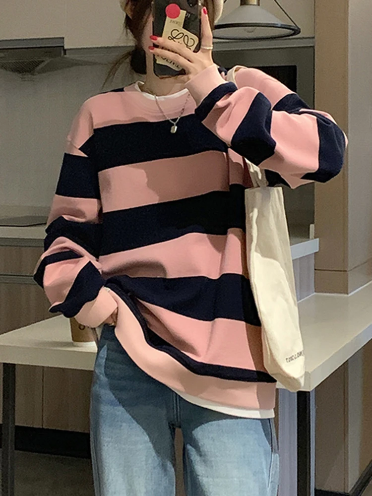 

Женский Осенний пуловер с длинным рукавом и круглым вырезом