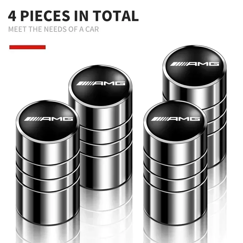 Фото Комплект из 4 колпачков для ниппелей шин с эмблемой Mercedes-Benz AMG (A, B, C, E, G, CLA, W211, W203, W204, W210, W124) №5