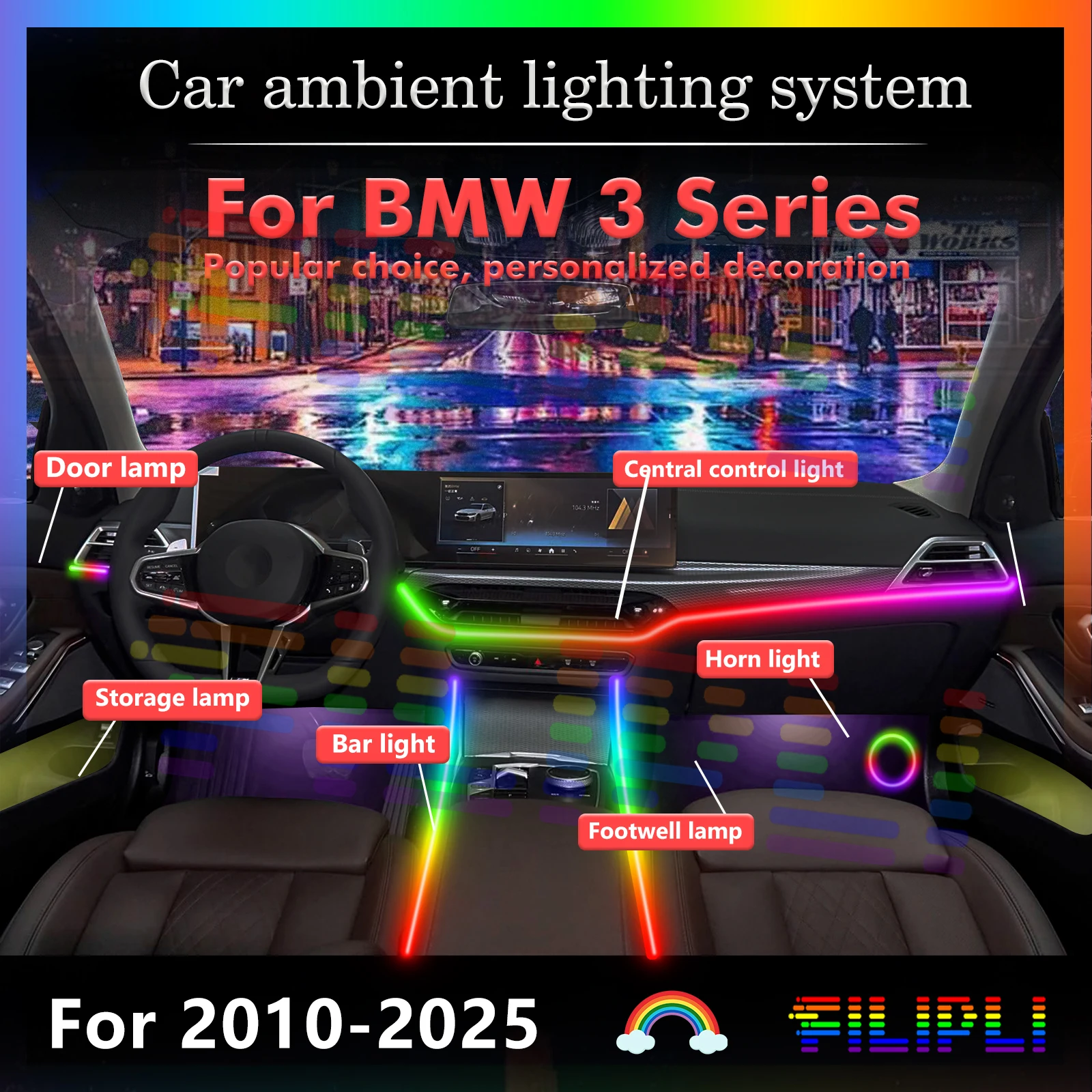 Для BMW 3 серии RGB 64 цвета светодиодный умный пульт дистанционного управления