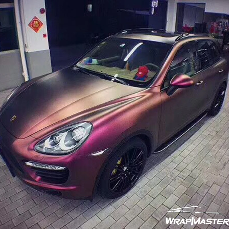Wrapmaster хамелеон матовая Алмазная ночная коричневая красная автомобильная