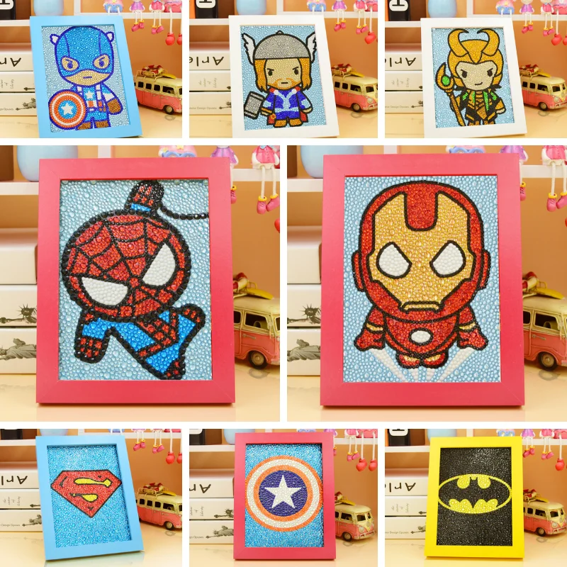 

DIY Spider Man Diamond Painting Marvel Disney plus Cartoon 5D Full Diamond Mosaic Embroidery Frames Craft Kits Gift Anime