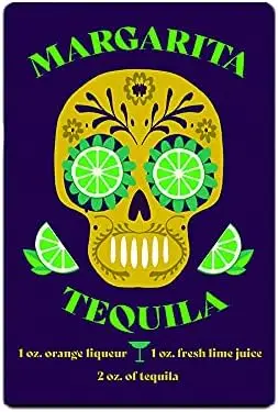 Tn Sgns Br Wll Декор | Sugr Skull Decorton Mn Cve Shop Grge Gft для Dd lumnum Metl 12 x 8 n. Mrgrt Tequl Ornge Lq