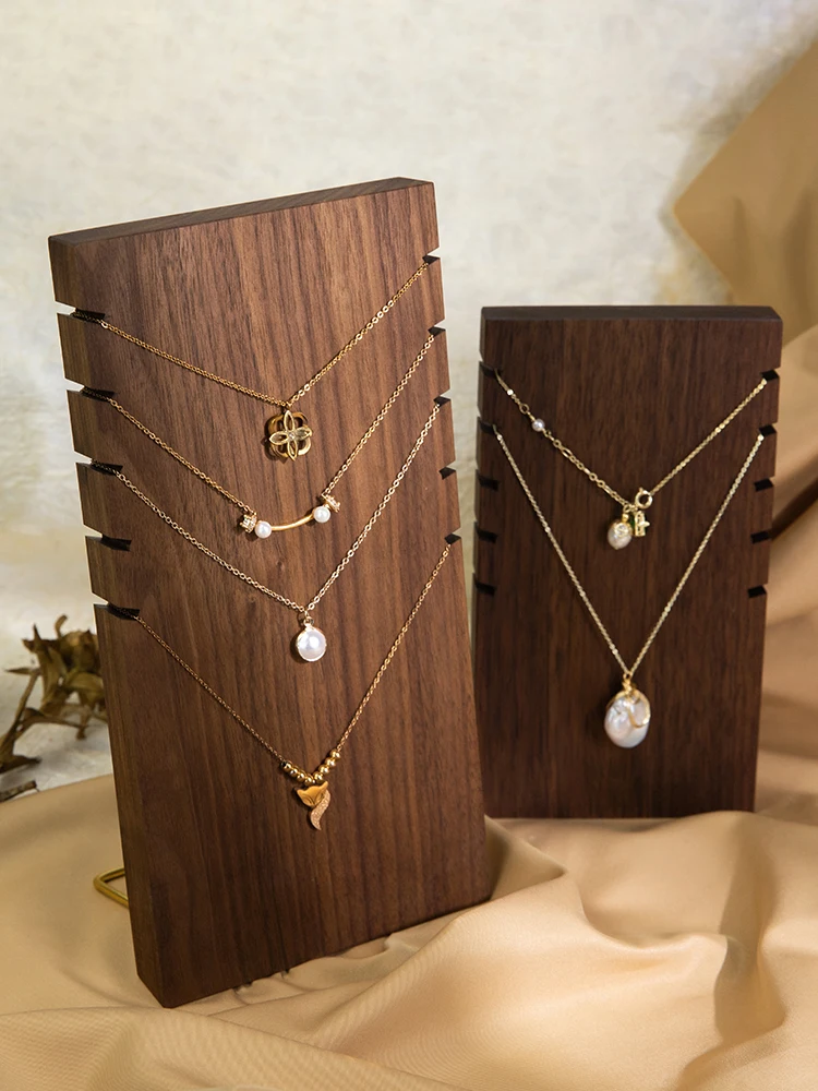 

Walnut Multi-necklace Organizer Customized Necklace Sets for Women Necklace Organizer Hanging Jewelry Findings Case