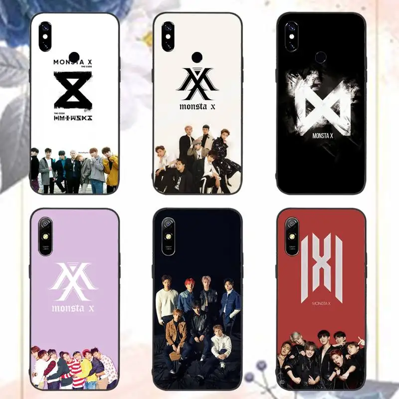 

Kpop Korean band Monsta X Phone Case For Xiaomi Redmi note 7 8 9 11 i t s 10 A poco f3 x3 pro lite funda shell coque cover