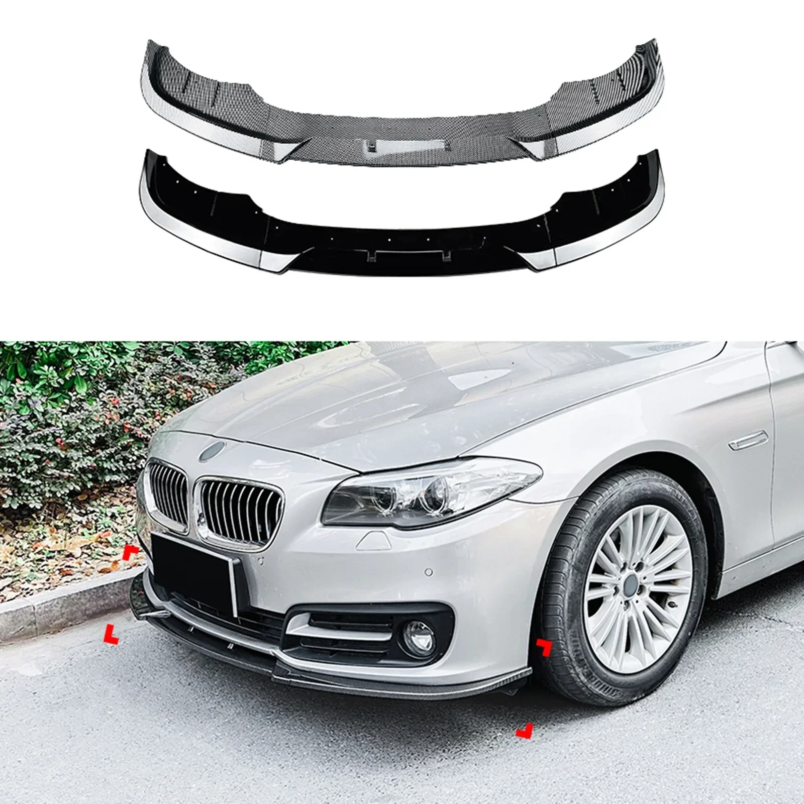 Новый! Спойлер на передний бампер для BMW 5 серии F10 F11 LCI 2015 2016 2017 роскошная версия из