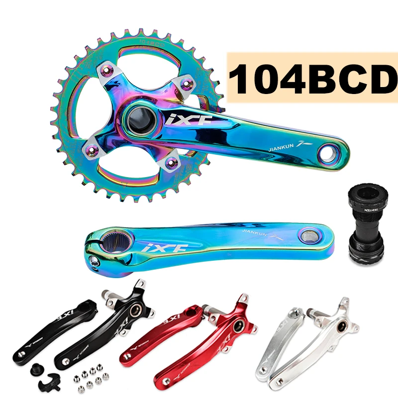 

Mountain Bicycle Crankset 104 BCD IXF CNC crank Arm MTB/Road With BB bicycle Accessories for MTB aluminum alloy accessories
