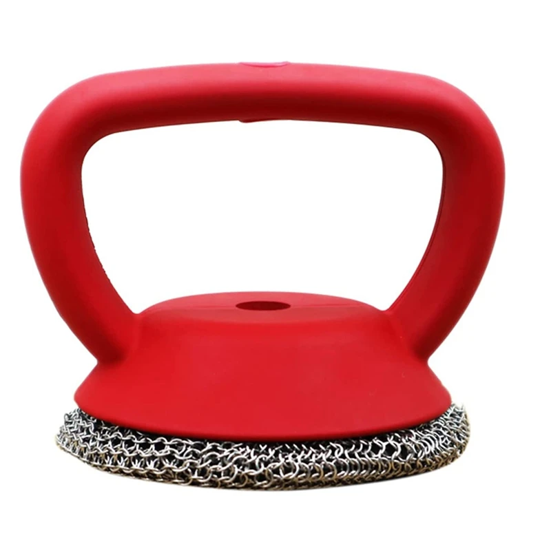 

Cast Iron Scrubber, 316 Stainless Steel Cast Iron Cleaner, Ergonomically Designed Handle, To Clean Cast Iron Cookware