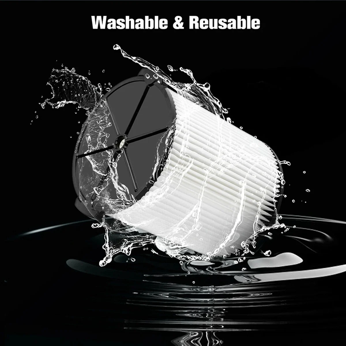 Standard Wet/Dry Vac HEPA Filter Replacement Washable for Ri