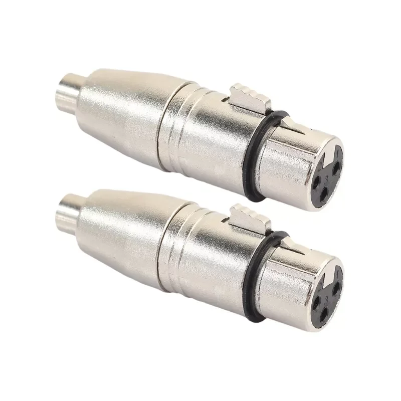 

2Pcs/Lot XLR Female To RCA Female Adapter Connector For Microphone Speaker