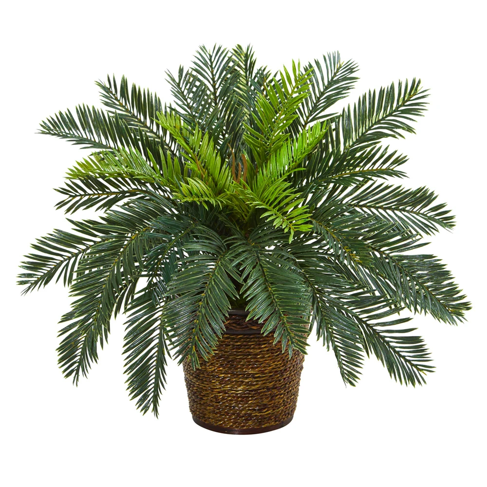 

45cm Large Artificial Palm Tree Branch Tropical Fake Cycad Plants Plastic Coconut Tree Leafs For Home Garden Party Wedding Decor