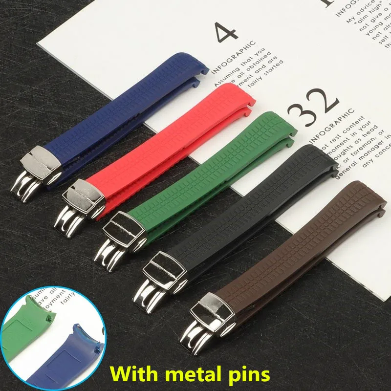 

Top brand quality soft silicone Rubber Watchband 21mm For Patek strap for Aquanaut Philippe belt 5164a 5167a-001 Watch band