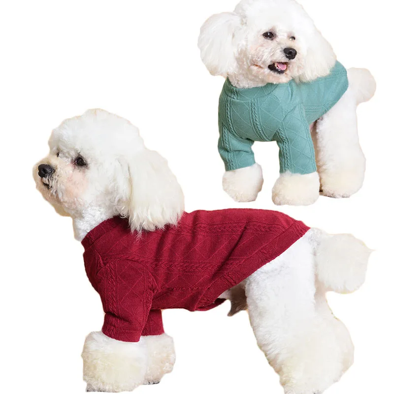 

Knitted Dog Sweater Pet Dog Clothes Spring&Autumn Pullover Dog Hoodie Sweatshirt Sweater For Small Dogs Chiwawa Puppy Cat Jumper