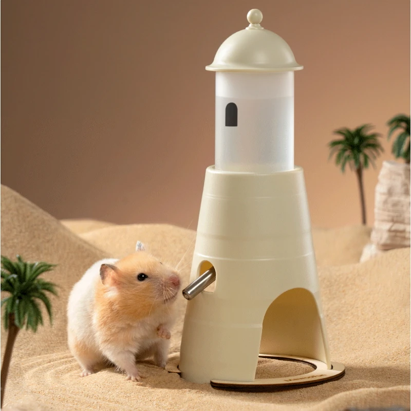 

Lighthouse Feeder Pet Accessories for Hamster Drinking Water Supplies Bunny Head Pipe Fountain Guinea Pig Dispenser Chinchilla