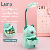 student dormitory cartoon animal table lamp usb charging folding night reading lamps bedroom offices desk light led study office