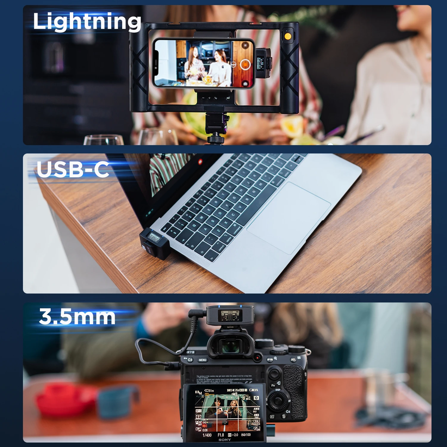 BOYA BOYAMIC-120 Беспроводной петличный микрофон со встроенной записью для iPhone Android USB-C