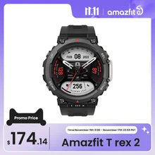 New Amazfit T Rex 2 Outdoor GPS Smartwatch T-Rex 2 Dual Band Route Import 150+Built-in Sports Modes Smart Watch For Android iOS