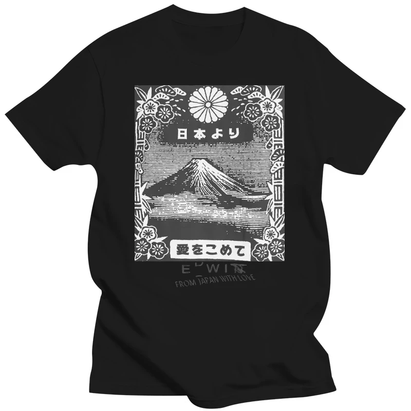 

Edwin от Mount Fuji, футболка, белая одежда, стирка, распродажа, дизайнерские футболки, повседневная крутая