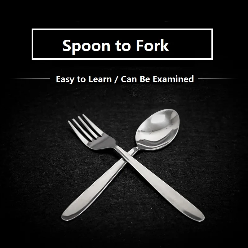 

Spoon to Fork Magic Tricks Metal Spoon Vanish Forks Appearing PK Magia Magician Close Up Street Illusion Gimmicks Mentalism Prop