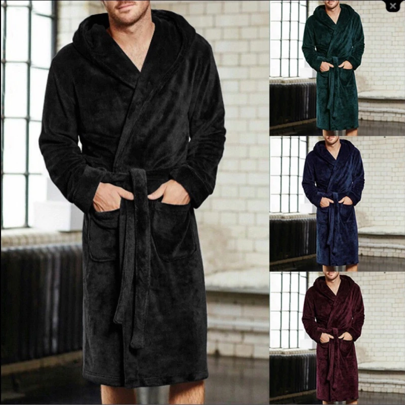 

Warm man more bigger sizes hooded patch pocket extended winter long robe men coats mens jacket coat men для мужчин 18＋