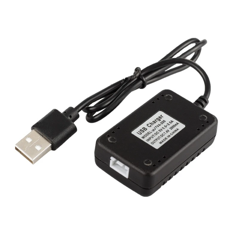 Фото USB-кабель для зарядки аккумуляторов 7,4 В 2S LiPo с 3-контактным разъемом для радиоуправляемого автомобиля лодки Rock Crawler FPV дрона квадрокоптера №1