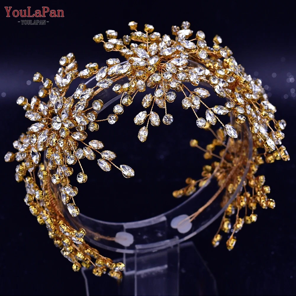 

YouLaPan HP389 Rhinestone Bridal Headband Woman Headpiece Brides Tiaras and Headdress Wedding Hair Accessories Pageant Headwear