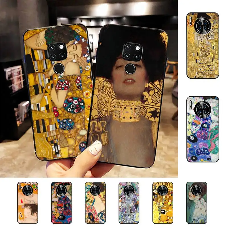 

The Kiss Gustav Klimt Painting Phone Case for Huawei Mate 20 10 9 40 30 lite pro X Nova 2 3i 7se