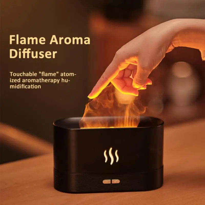 

Ультразвуковой увлажнитель воздуха, Ароматический диффузор с пламенем и маслом, для автомобиля, офиса или йоги, Эфирный увлажнитель воздух...