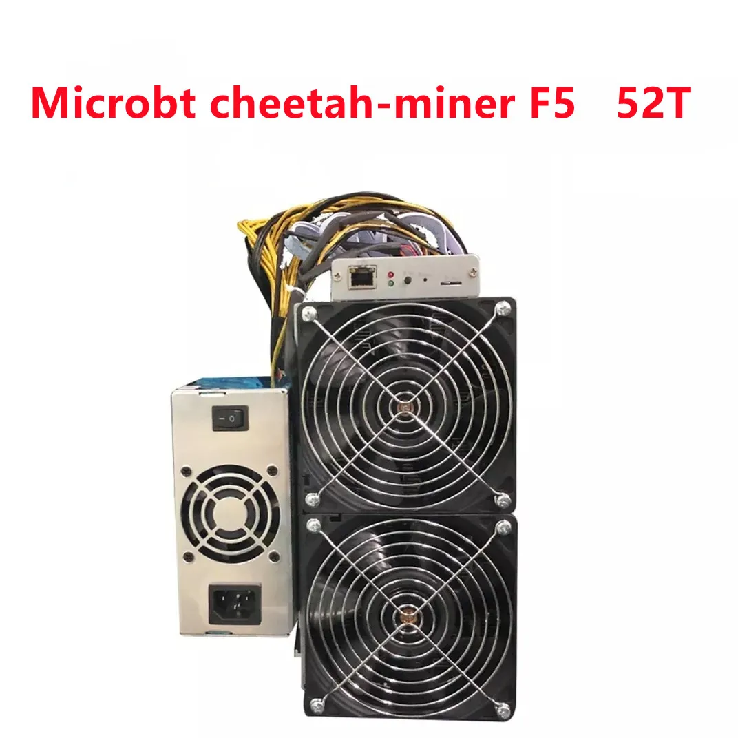 

Майнер BTC Asic, блок блоков микроbt, cheetah-miner F5 52T с блоком питания, Майнер Btc для биткоинов, Майнер б/у