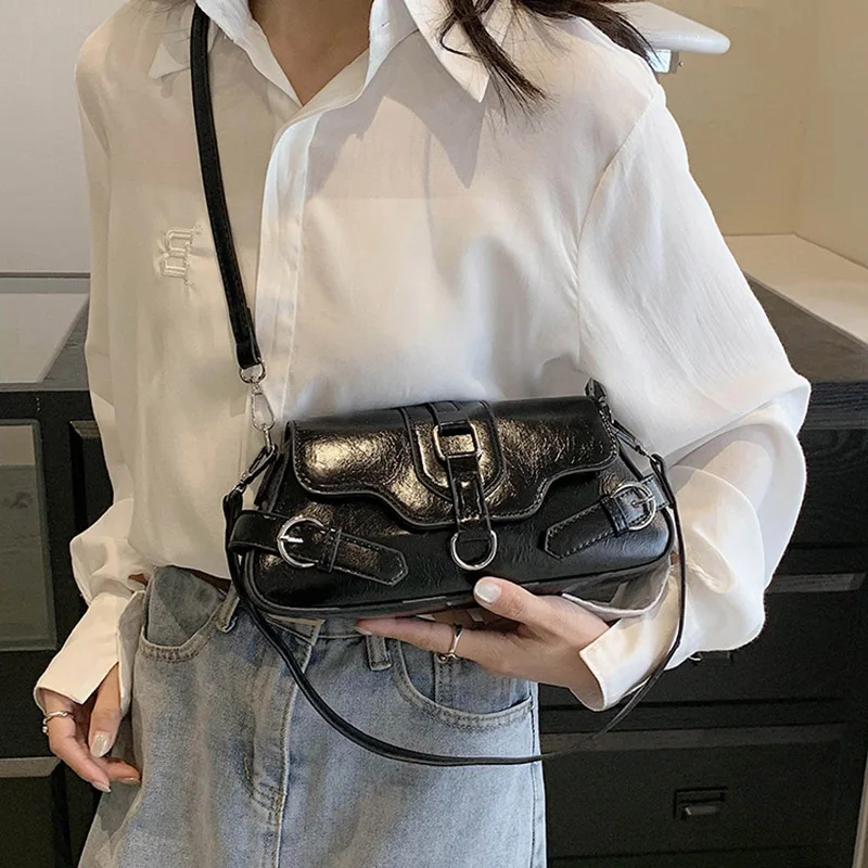 

Designer Luxury Flap Shoulder Bags Women Trend Handbag 2023 High Quality PU Leather Underarm Bag Female Retro Crossbody Tote Bag