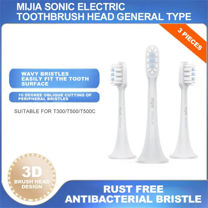 

3PCS Sonic Electric Toothbrush for XIAOMI T100 Whitening Soft Vacuum DuPont Replacment Heads Clean Bristle Brush Nozzles Head