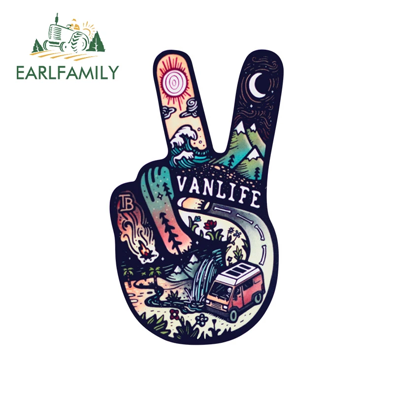 

EARLFAMILY 13 см X 7,7 см для Vanlife автомобильные наклейки Солнцезащитная окклюзия царапины наклейки виниловый ноутбук фургон Декор автомобильный Стайлинг