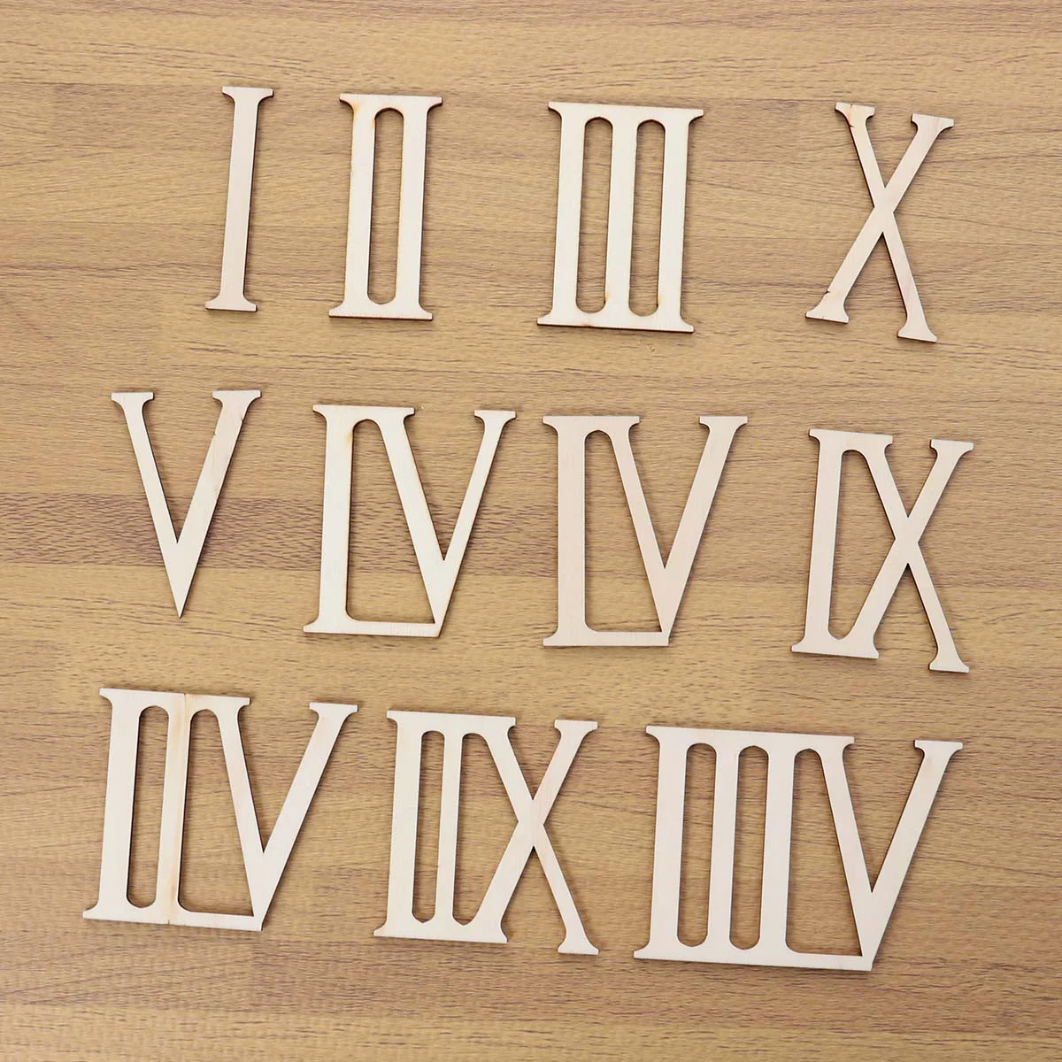 

12 Pcs Home Accessories Craft Wood Embellishment Homemade Ornaments Clock Numbers Home Décor Metal Numbers Scrapbook
