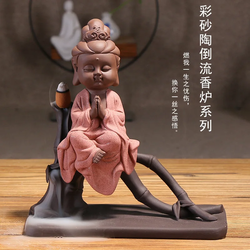 

Pucker Me Berry Handmade Waterfall Backflow Incense Burner Buddha Home office Tea House Decorate Zen Ceramic Incense Fountain