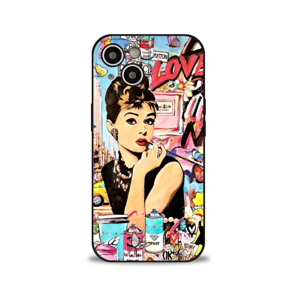 Чехол для телефона iPhone 15 Pro Max силиконовый чехол с граффити поп-арт роскошный