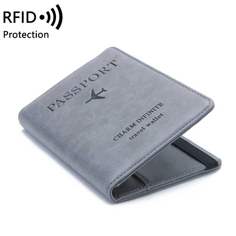 Обложка для паспорта с RFID-защитой и 4 отделениями |
