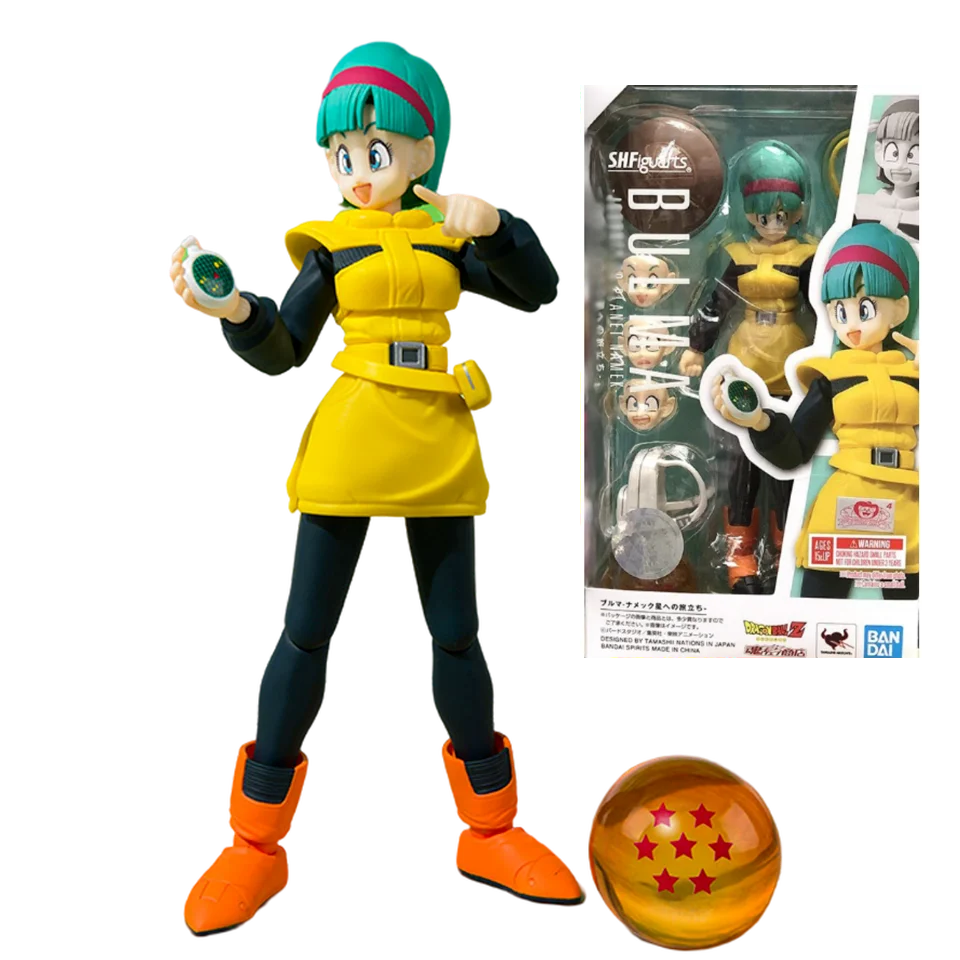 

In Stock Original Bandai S.H.Figuarts Anime DRAGON BALL Z Bulma Namekian Action Figure Doll Collection Model Toy 10cm