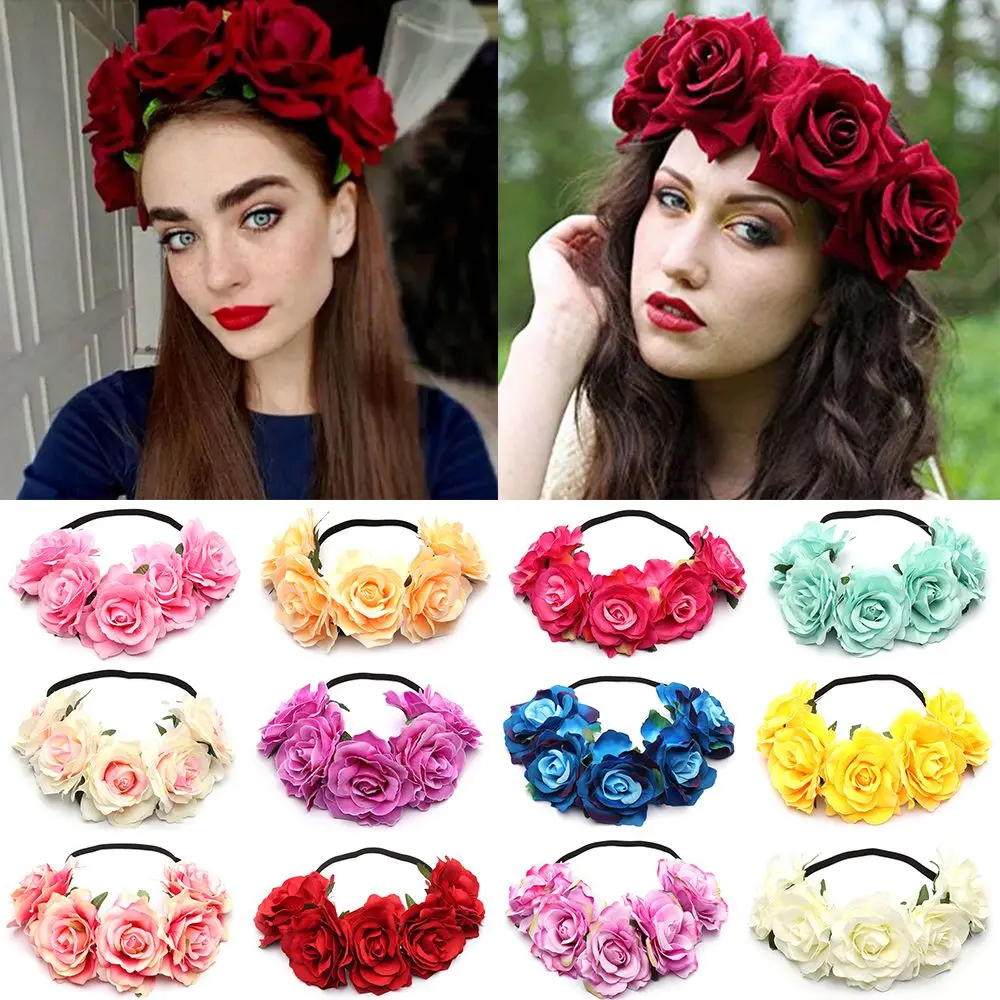 Ободок для волос в виде красной розы на Хэллоуин 1 шт.