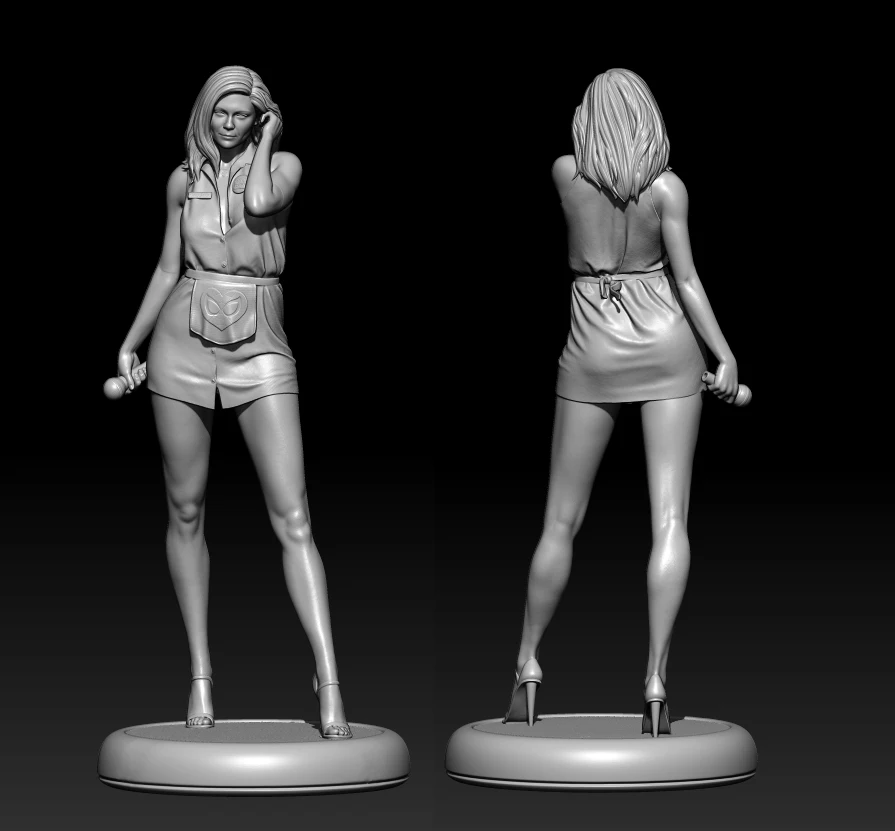 

1/24 75mm 1/18 100mm Resin Model Kits Pretty Lovely Girl Singer Figure Unpainted No Color RW-542