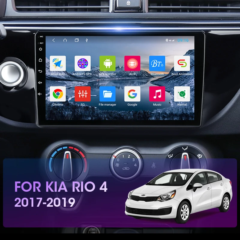 Vtopek 10&quot 4G+WiFi DSP 2din Android 10.0 Car Radio Multimidia Video Player Navigation GPS For KIA RIO 4 RIO4 2017-2019 Head Unit |