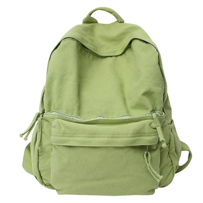 

Простой однотонный холщовый рюкзак, ранцы для студентов колледжа, винтажная сумка для ноутбука, Женский дорожный рюкзак, модная школьная сумка