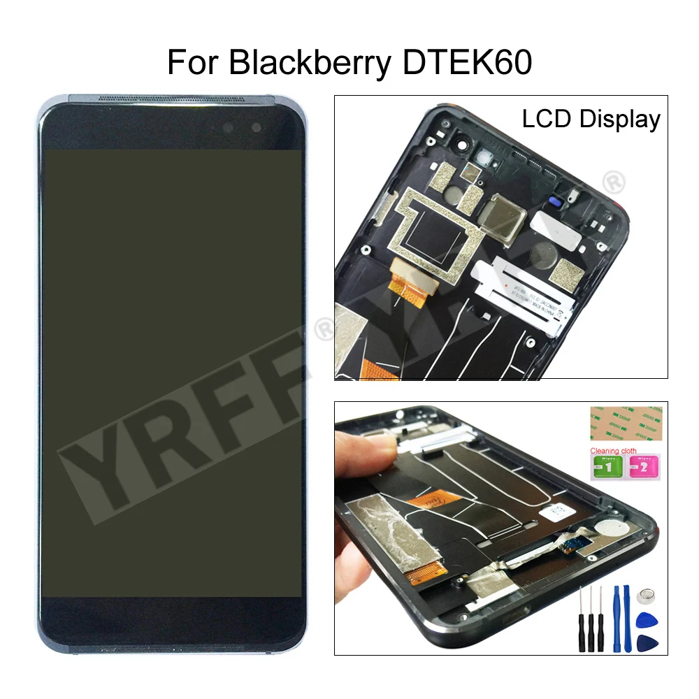 

For Blackberry DTEK 60 Mobile Phone LCD Screens For Blackberry DTEK60 LCD Display Touch Screen Digitizer Glass Panel Sensor