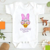 disney basic baby jumpsuit white clothes daisy duck print high quality four seasons cute 0 24m onesie sunglasses series graphic