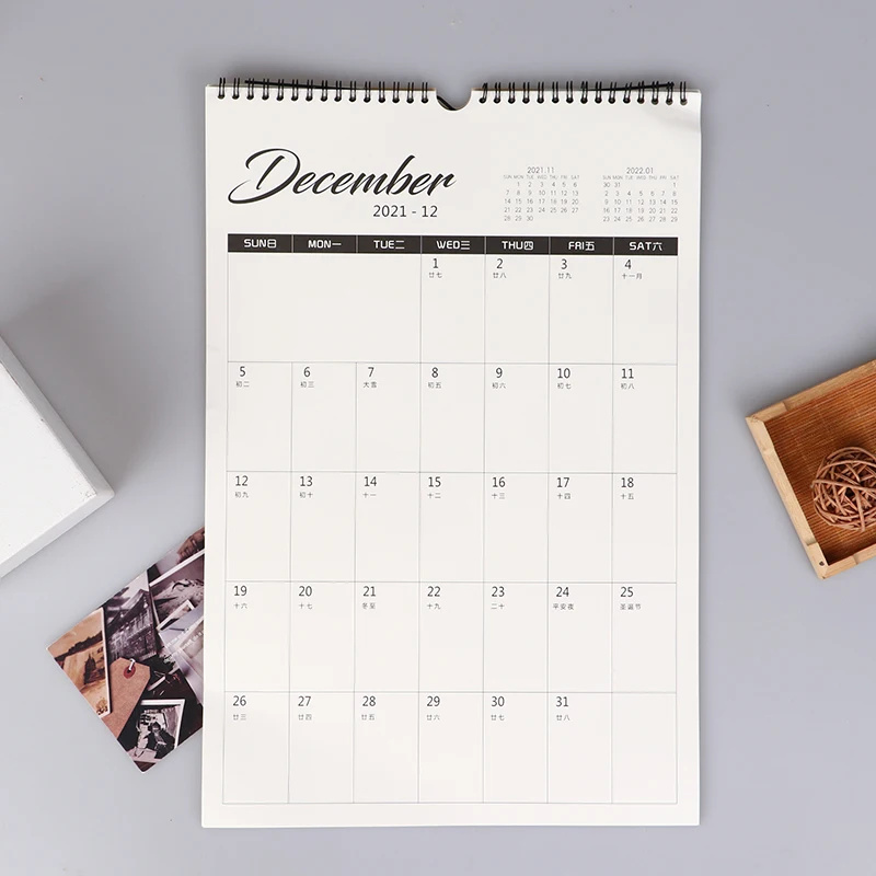 1 шт. 2022 настенный календарь простой креативный подвесной для записей Настенный
