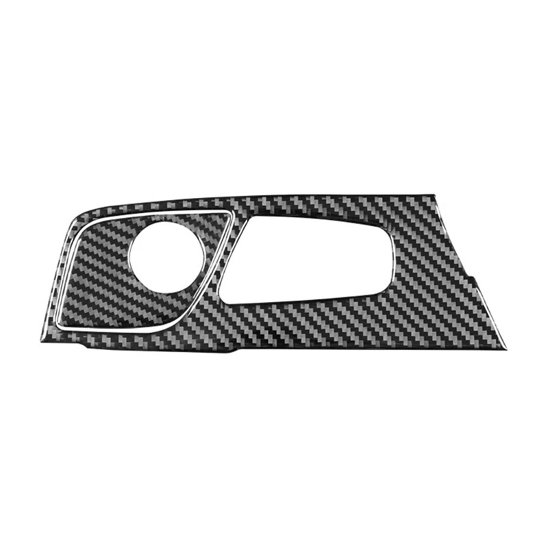

Carbon Fiber Gear Shift Panel Base Trim Frame Cover Sticker Interior Accessories for BMW 5 Series G30 2018-2021 LHD