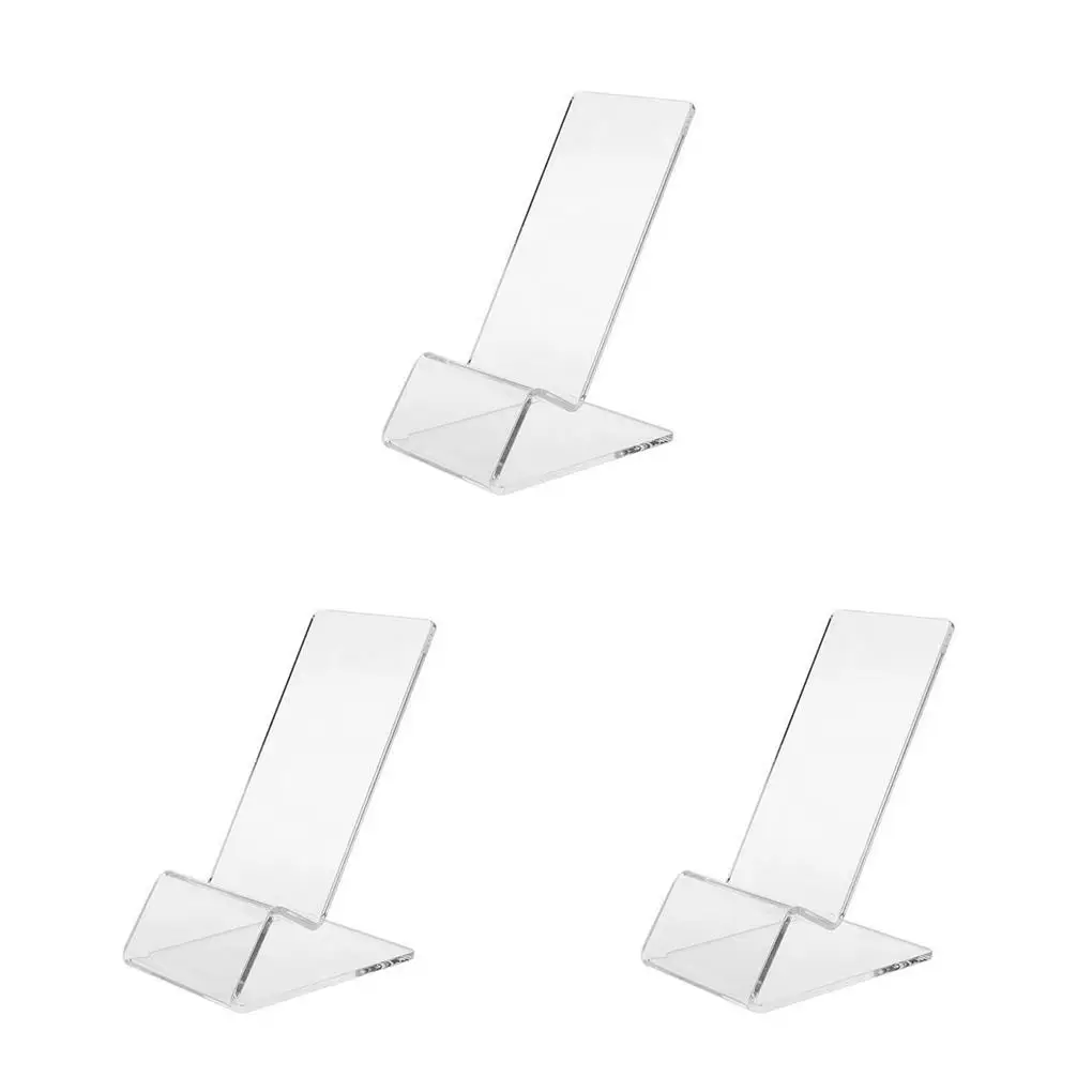 

Acrylic Cellphone Rack Indoor Holding Shelf Tabletop Support Racks Stable Compact Structure Transparent Display Stand