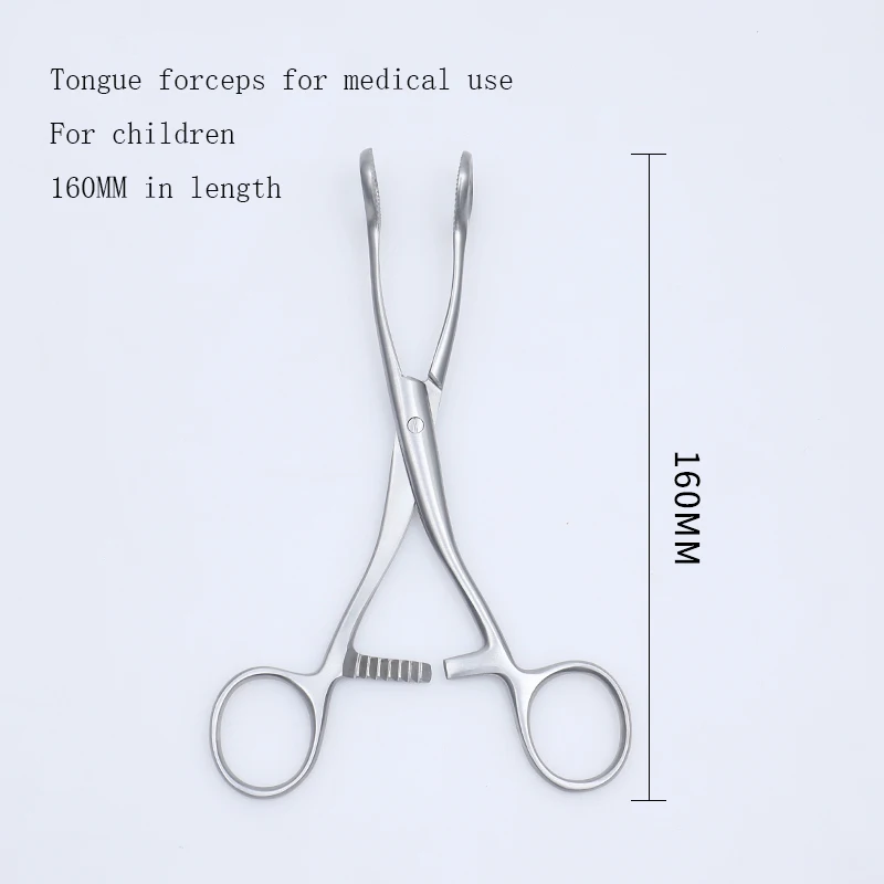 Клинический зажим щипцы для языка из нержавеющей стали объектов открытый