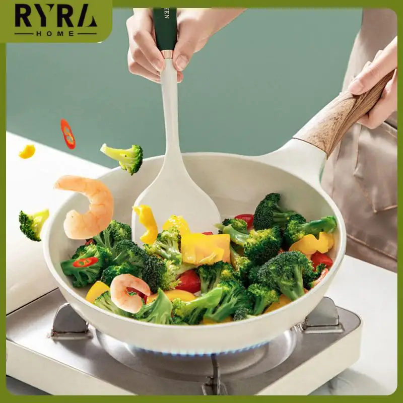 

Long Stemmed Silicone Soup Spoon Food Grade Spatula High Temperature Resistance Oil Brush Kitchenware Set Non-stick Cookware