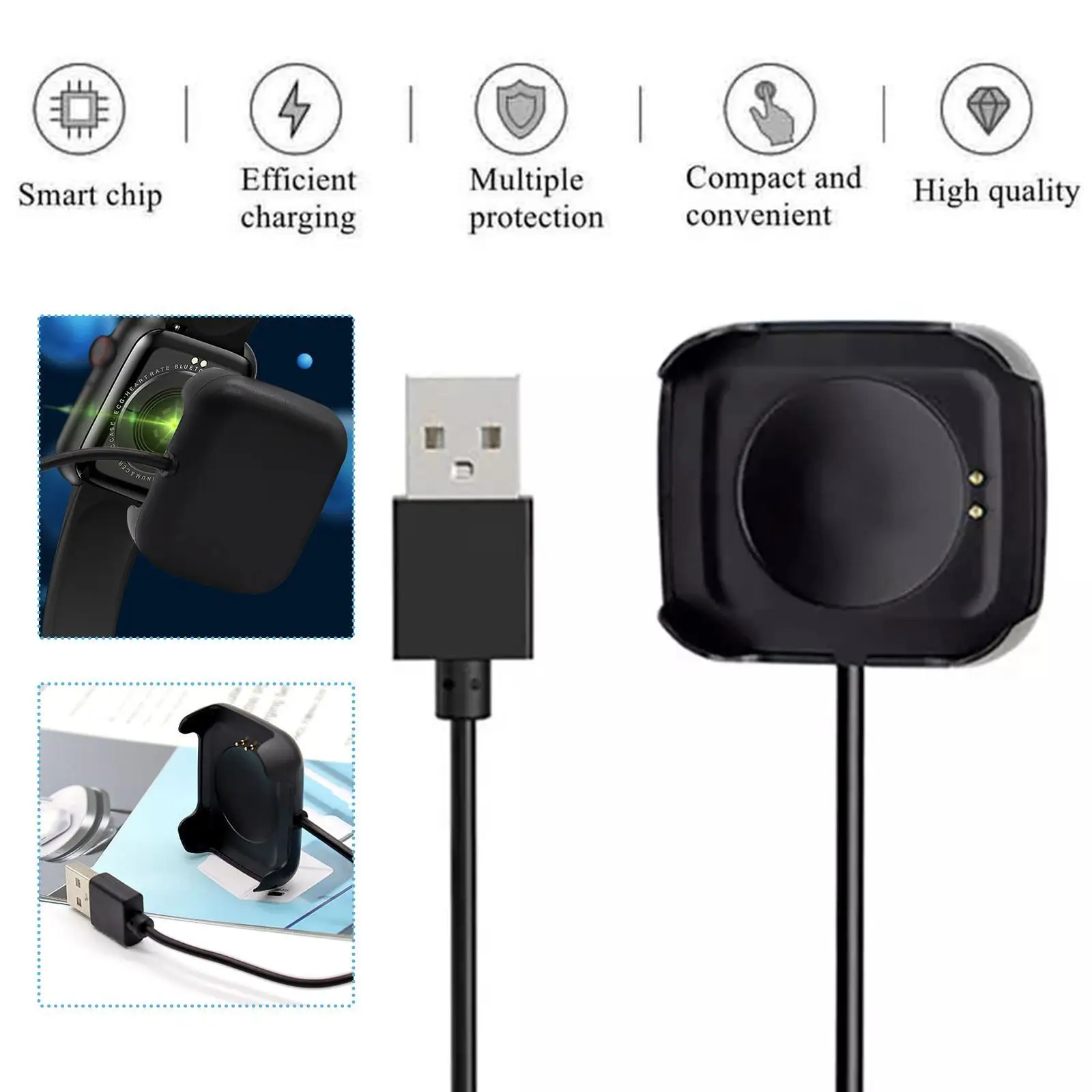

Smart Watch Magnetic Charger Smartwatch Charging Cable USB Chargeable Adapter For HW22 Smartwatch 5V 1A
