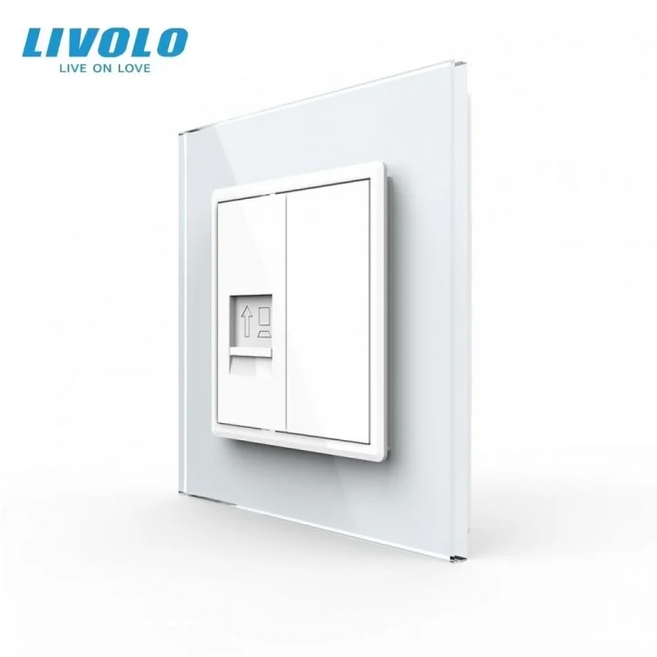 Комбинация компьютерной розетки локальной сети Livolo и COM настенная розетка из